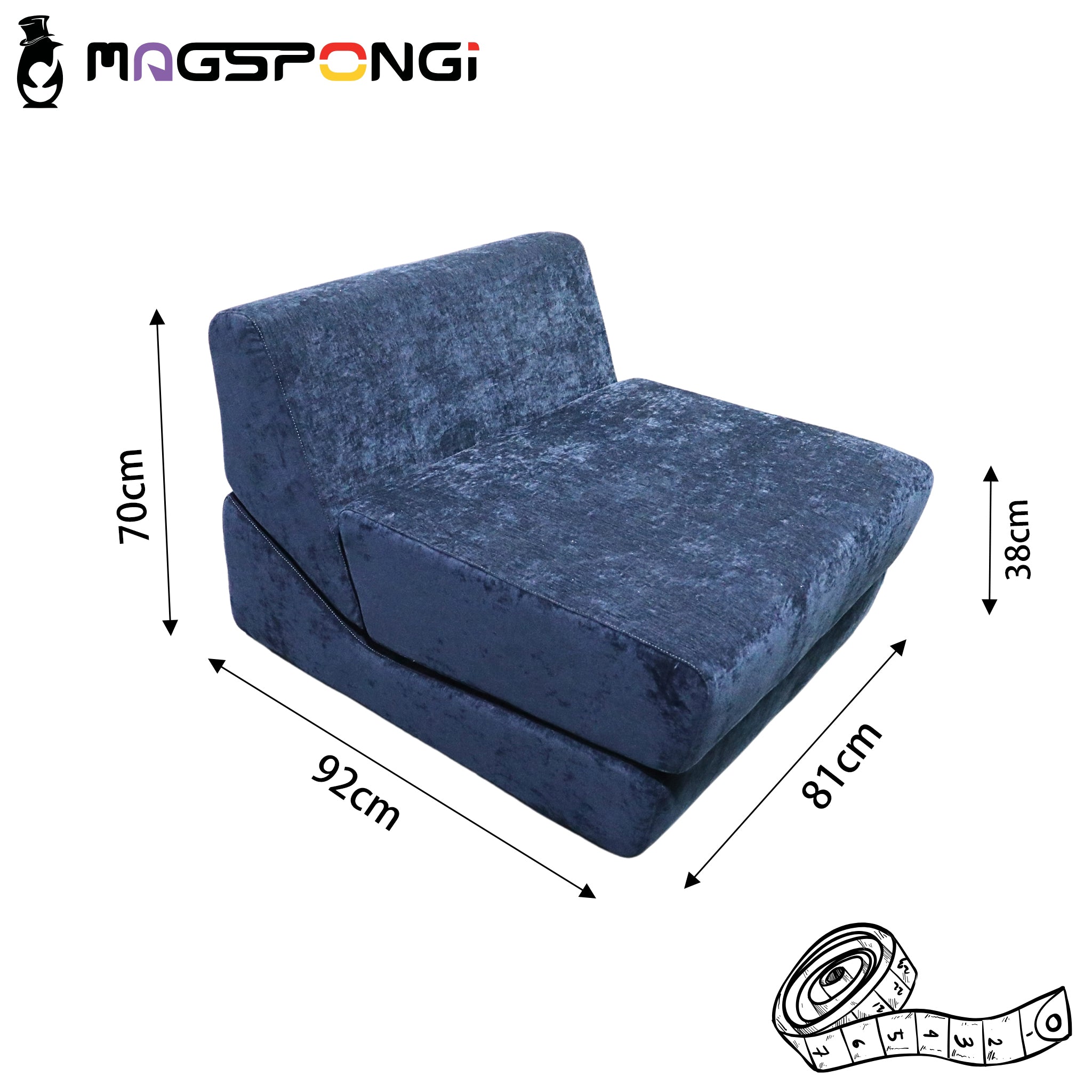 |FoldEase| Convertible Large Sofa – Transforms into Bed & Includes Storage | Multi-Functional for Small Spaces