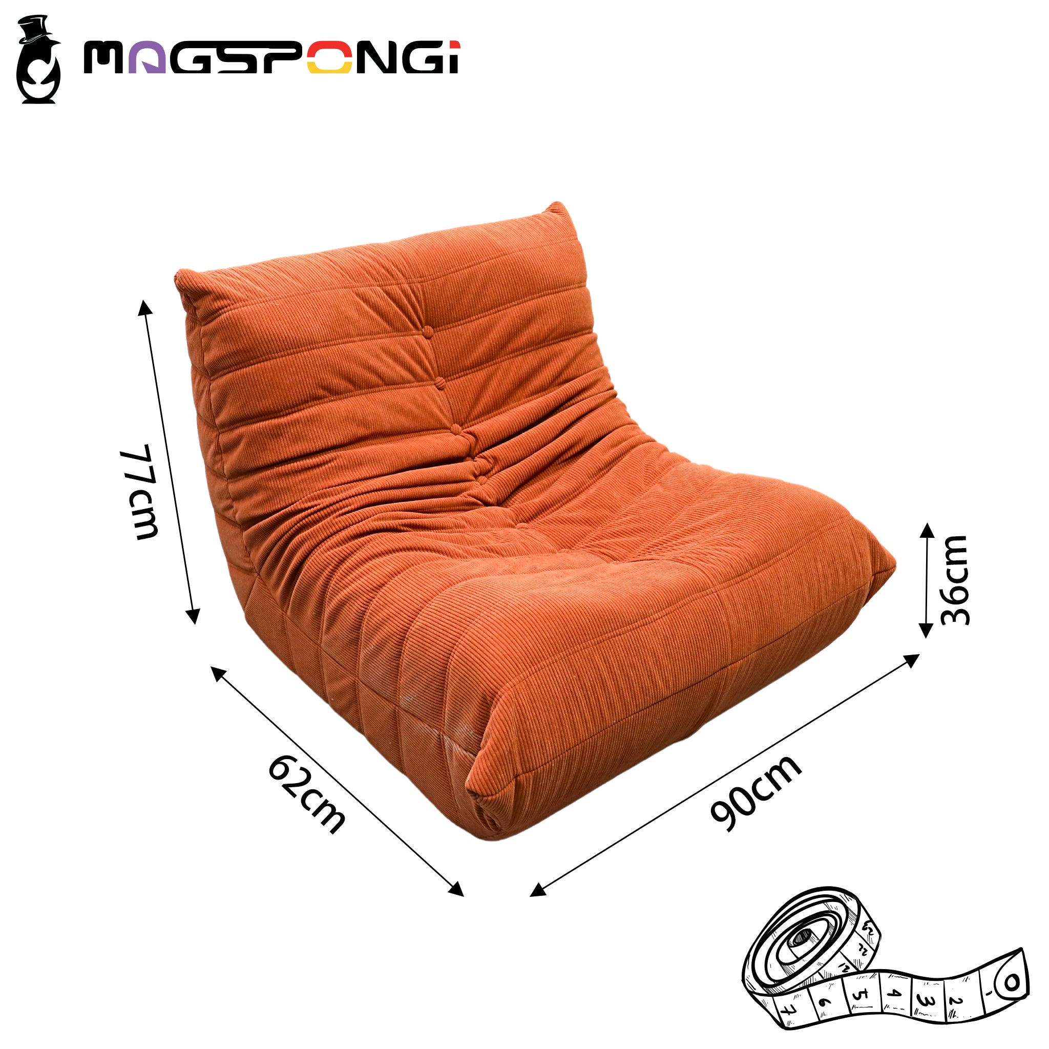 |Wormy| Sink-In Comfort Sofa – Memory Foam Seat & Machine-Washable Cover | Budget-Friendly & Stylish